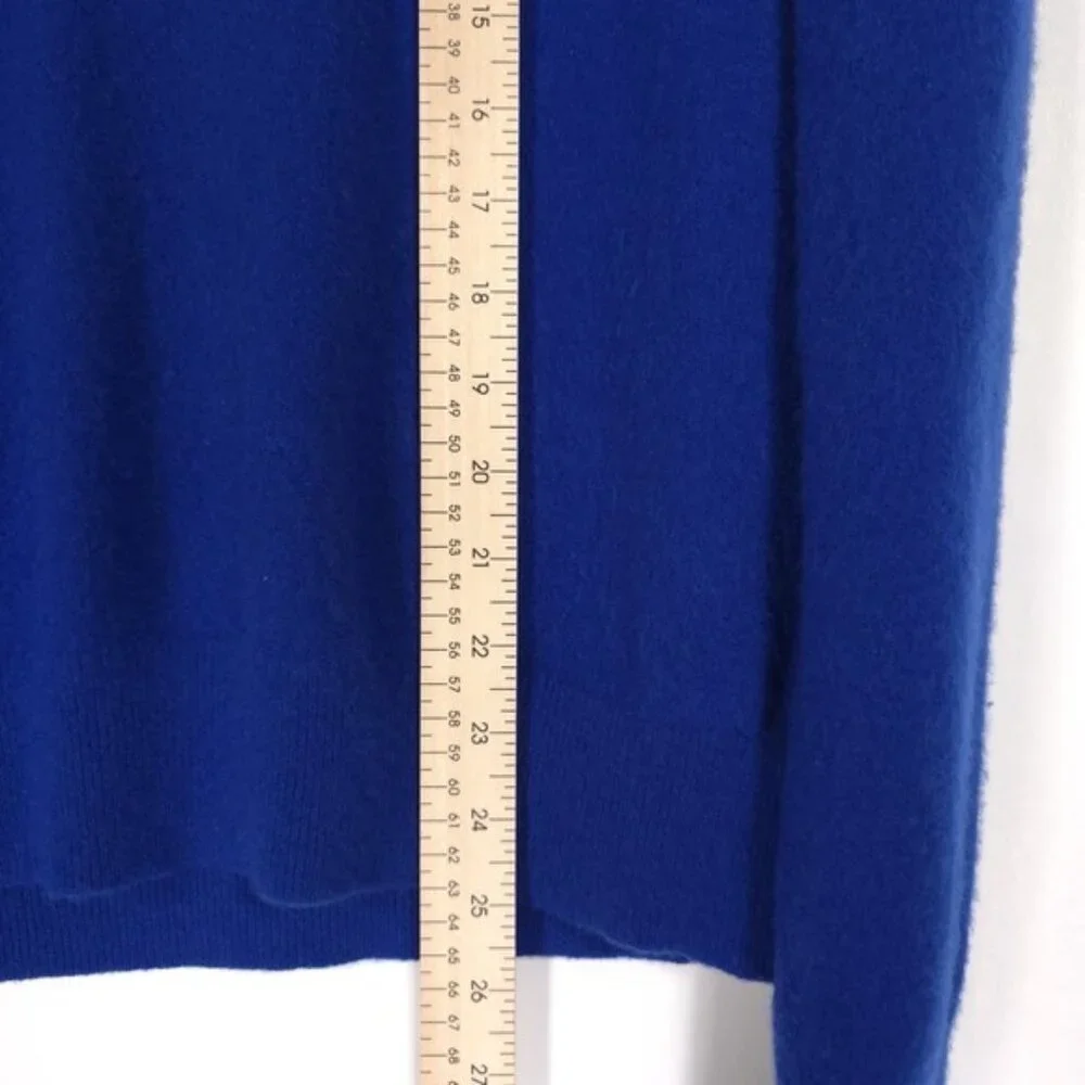 POLO RALPH LAUREN 100% CASHMERE Italian Yarn XL‎ Pullover V Neck Sweater Blue